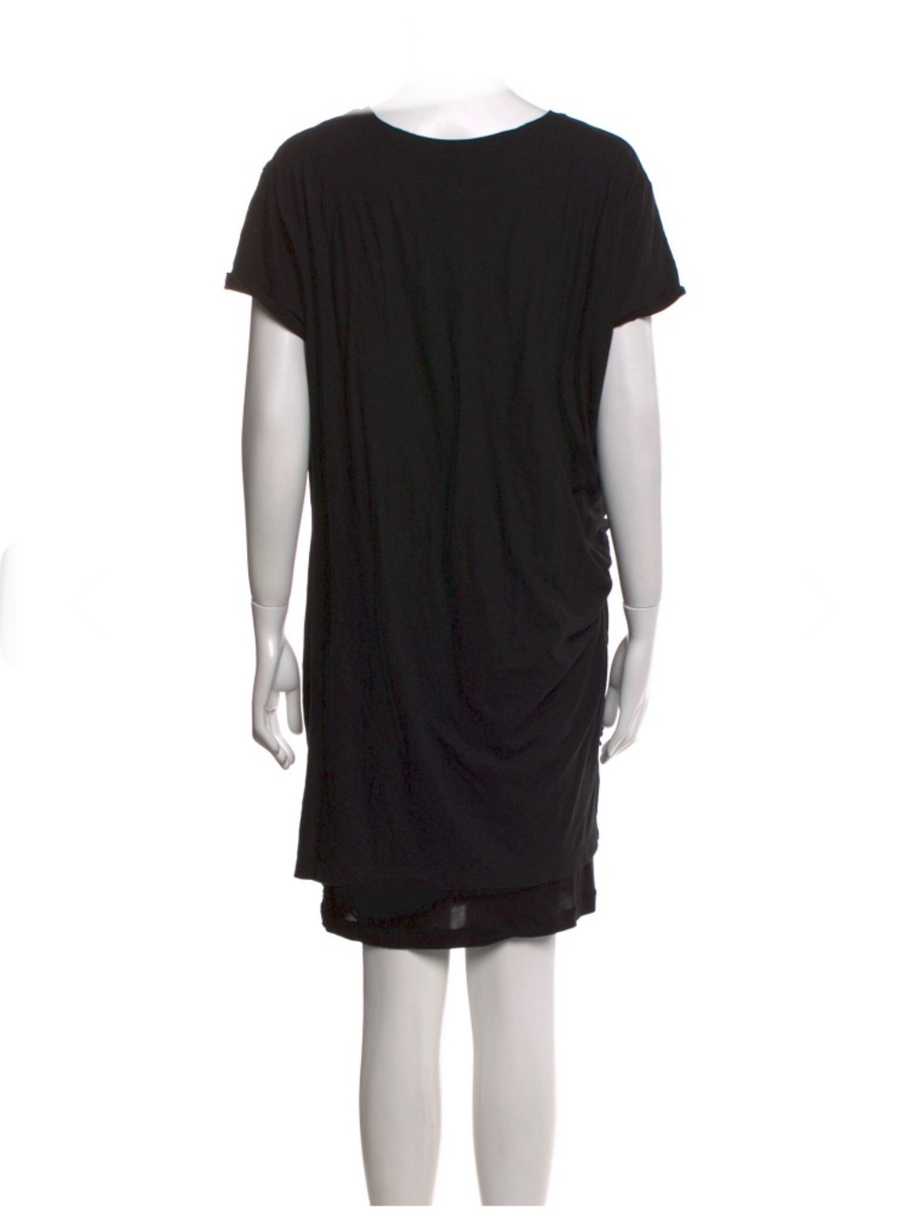 Vince Side-Tie Black Cotton  Short Sleeve Casual Mini Dress Large - Picture 8 of 10